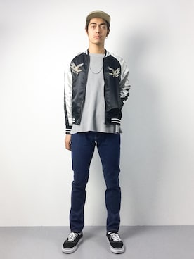 「CASPER JOHN AIVER（キャスパージョンアイバー）のアイテム（ジャケット/アウター）」を使った、ryuto irieさん（メンズ・176cm）の秋コーディネート