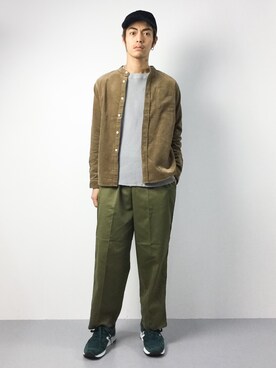 「EDIFICE（エディフィス）のアイテム（キャップ）」を使った、ryuto irieさん（メンズ・176cm）の秋コーディネート