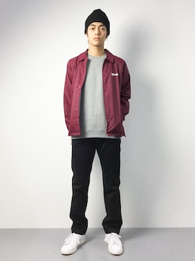 ryuto irieさんの「【THRASHER/スラッシャー】コーチジャケット」を使ったコーディネート