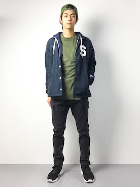 「STUSSY（ステューシー）のアイテム（ブルゾン）」を使った、ryuto irieさん（メンズ・176cm）の秋コーディネート