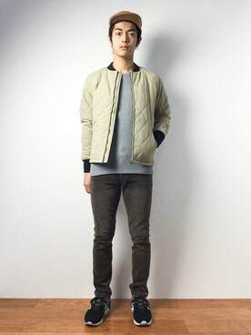 「LE JUN（ルジュン）のアイテム（帽子）」を使った、ryuto irieさん（メンズ・176cm）の秋コーディネート