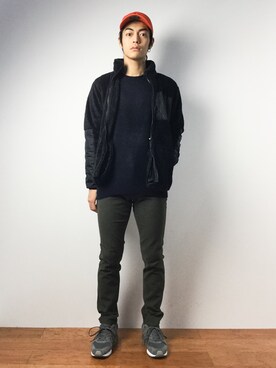「STUSSY（ステューシー）のアイテム（その他アウター）」を使った、ryuto irieさん（メンズ・176cm）の秋コーディネート