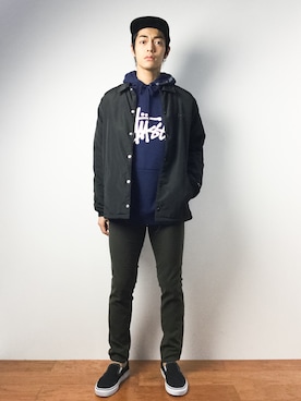 「UNDEFEATED （アンディフィーテッド）のアイテム（ブルゾン）」を使った、ryuto irieさん（メンズ・176cm）の秋コーディネート
