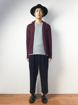 「MONKEY TIME（モンキータイム）のアイテム（帽子）」を使った、ryuto irieさん（メンズ・176cm）の秋コーディネート