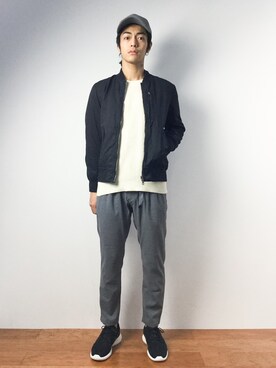 「アイテム（MA-1）」を使った、ryuto irieさん（メンズ・176cm・20代）の秋コーディネート