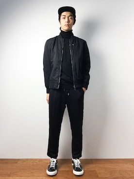 「アイテム（MA-1）」を使った、ryuto irieさん（メンズ・176cm・20代）の秋コーディネート
