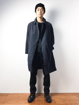 「WEGO（ウィゴー）のアイテム（トレンチコート）」を使った、ryuto irieさん（メンズ・176cm）の秋コーディネート