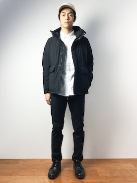 「BEAMS（ビームス）のアイテム（ダウンジャケット/コート）」を使った、ryuto irieさん（メンズ・176cm）の秋コーディネート