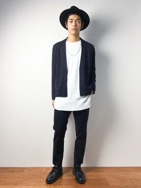 「MONKEY TIME（モンキータイム）のアイテム（Tシャツ/カットソー）」を使った、ryuto irieさん（メンズ・176cm）の秋コーディネート