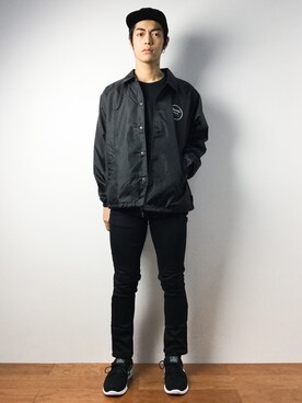「BRIXTON（ブリクストン）のアイテム（ジャケット/アウター）」を使った、ryuto irieさん（メンズ・176cm）の秋コーディネート
