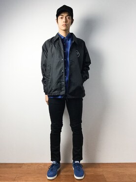 「BRIXTON（ブリクストン）のアイテム（ジャケット/アウター）」を使った、ryuto irieさん（メンズ・176cm）の秋コーディネート