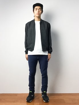 「アイテム（MA-1）」を使った、ryuto irieさん（メンズ・176cm・20代）の秋コーディネート