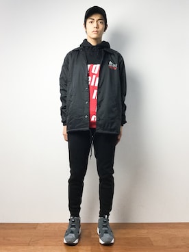 「417 EDIFICE（フォーワンセブンエディフィス）のアイテム（キャップ）」を使った、ryuto irieさん（メンズ・176cm）の秋コーディネート