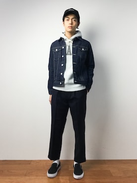 「chapter world（チャプターワールド）のアイテム（キャップ）」を使った、ryuto irieさん（メンズ・176cm）の秋コーディネート