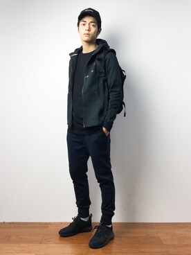 「chapter world（チャプターワールド）のアイテム（キャップ）」を使った、ryuto irieさん（メンズ・176cm）の秋コーディネート