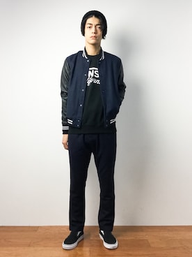 「VANS（バンズ）のアイテム（スウェット）」を使った、ryuto irieさん（メンズ・176cm）の秋コーディネート