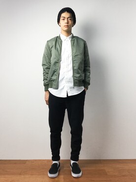 「アイテム（MA-1）」を使った、ryuto irieさん（メンズ・176cm・20代）の秋コーディネート