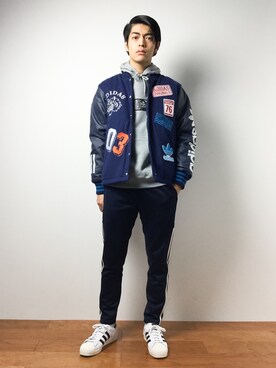「adidas（アディダス）のアイテム（その他アウター）」を使った、ryuto irieさん（メンズ・176cm）の秋コーディネート
