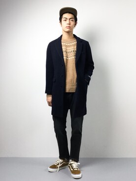 「Steven Alan（スティーブンアラン）のアイテム（キャップ）」を使った、ryuto irieさん（メンズ・176cm）の秋コーディネート