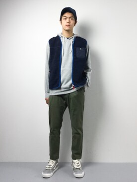 「VANQUISH（ヴァンキッシュ）のアイテム（キャップ）」を使った、ryuto irieさん（メンズ・176cm）の秋コーディネート