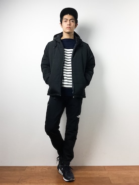 「grn（ジーアールエヌ）のアイテム（ダウンジャケット/コート）」を使った、ryuto irieさん（メンズ・176cm）の秋コーディネート