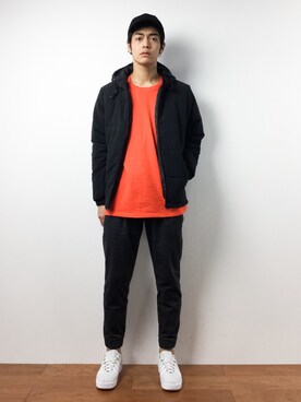 「grn（ジーアールエヌ）のアイテム（ダウンジャケット/コート）」を使った、ryuto irieさん（メンズ・176cm）の秋コーディネート