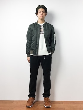 「SHIPS JET BLUE（シップスジェットブルー）のアイテム（ニット/セーター）」を使った、ryuto irieさん（メンズ・176cm）の秋コーディネート