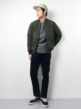 「JOURNAL STANDARD relume（ジャーナルスタンダード　レリューム）のアイテム（MA-1）」を使った、ryuto irieさん（メンズ・176cm）の秋コーディネート