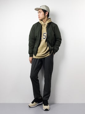 「JOURNAL STANDARD relume（ジャーナルスタンダード　レリューム）のアイテム（MA-1）」を使った、ryuto irieさん（メンズ・176cm）の秋コーディネート