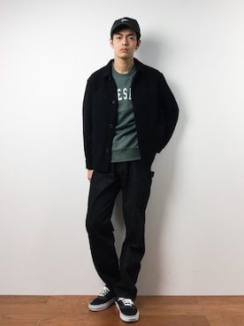 「Right-on（ライトオン）のアイテム（スウェット）」を使った、ryuto irieさん（メンズ・176cm）の冬コーディネート