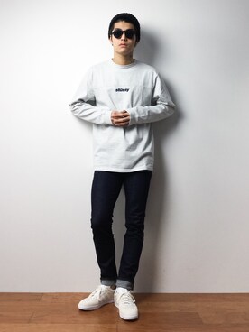 「STUSSY（ステューシー）のアイテム（スウェット）」を使った、ryuto irieさん（メンズ・176cm）の冬コーディネート