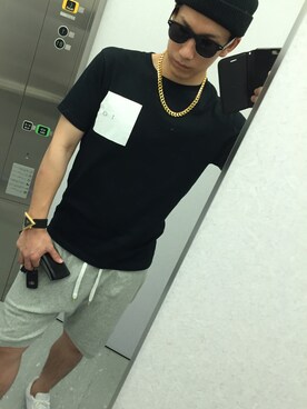 「ALIVE（アライブ）のアイテム（帽子）」を使った、yu_taさん（メンズ・176cm）の夏コーディネート