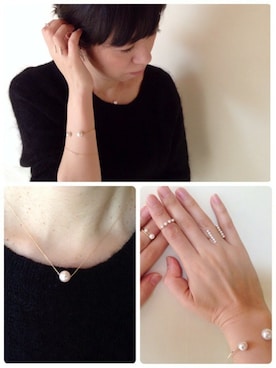 「アイテム（バングル/リストバンド）」を使った、nomoさん（レディース・164cm）の秋コーディネート