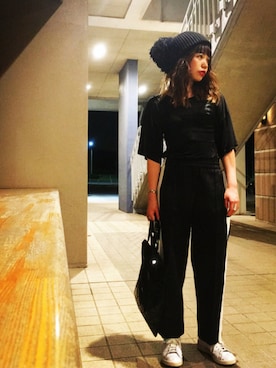 「MM6 Maison Margiela（ｴﾑｴﾑｼｯｸｽ ﾒｿﾞﾝ ﾏﾙｼﾞｪﾗ）のアイテム（帽子）」を使った、isakiさん（レディース・158cm）の夏コーディネート