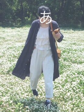 「ウエストイン」｜「アイテム（ワンピース/ドレス）」を使った、おたーささん（レディース・165cm）の夏コーディネート