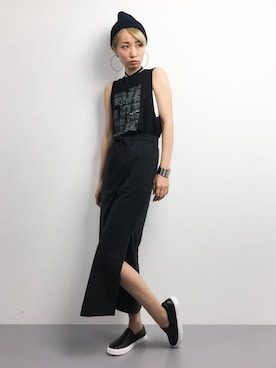 「EGOIST（エゴイスト）のアイテム（タンクトップ）」を使った、COLLENTE(yuco)さん（レディース・168cm）の夏コーディネート