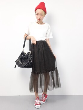 「FIG&VIPER（フィグアンドバイパー）のアイテム（バッグ）」を使った、COLLENTE(yuco)さん（レディース・168cm）の夏コーディネート