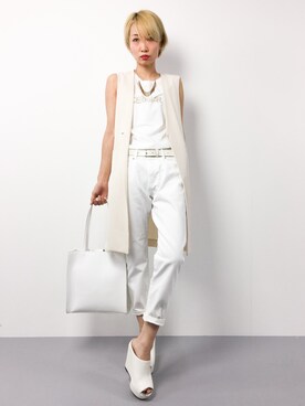 「EMODA（エモダ）のアイテム（トートバッグ）」を使った、COLLENTE(yuco)さん（レディース・168cm）の夏コーディネート