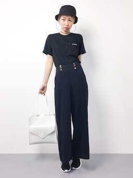 「EMODA（エモダ）のアイテム（トートバッグ）」を使った、COLLENTE(yuco)さん（レディース・168cm）の夏コーディネート