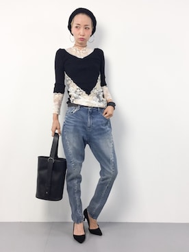 「SNIDEL（スナイデル）のアイテム（バックパック/リュック）」を使った、COLLENTE(yuco)さん（レディース・168cm）の夏コーディネート