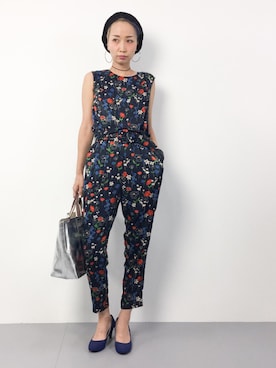 「JILL STUART（ジルスチュアート）のアイテム（オールインワン・サロペット）」を使った、COLLENTE(yuco)さん（レディース・168cm）の夏コーディネート