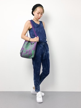 「チャイハネ（チャイハネ）のアイテム（トートバッグ）」を使った、COLLENTE(yuco)さん（レディース・168cm）の夏コーディネート