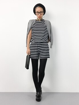 「ラフスタイル」｜「アイテム（つなぎ/オールインワン）」を使った、COLLENTE(yuco)さん（レディース・168cm）の秋コーディネート