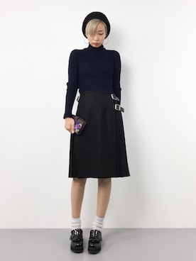 「Desigual（デシグアル）のアイテム（ハンドバッグ）」を使った、COLLENTE(yuco)さん（レディース・168cm）の秋コーディネート