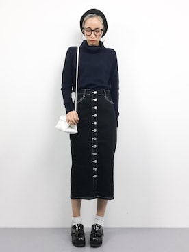 「Factor=（ファクターイコール）のアイテム（スカート）」を使った、COLLENTE(yuco)さん（レディース・168cm）の秋コーディネート