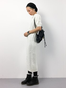 「RAY CASSIN（レイカズン）のアイテム（バックパック/リュック）」を使った、COLLENTE(yuco)さん（レディース・168cm）の秋コーディネート