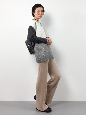 「SNIDEL（スナイデル）のアイテム（バックパック/リュック）」を使った、COLLENTE(yuco)さん（レディース・168cm）の秋コーディネート