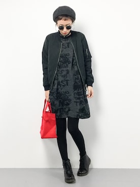 「SpRay（スプレイ）のアイテム（MA-1）」を使った、COLLENTE(yuco)さん（レディース・168cm）の秋コーディネート