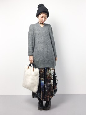 「ラフスタイル」｜「アイテム（チュニック）」を使った、COLLENTE(yuco)さん（レディース・168cm）の秋コーディネート