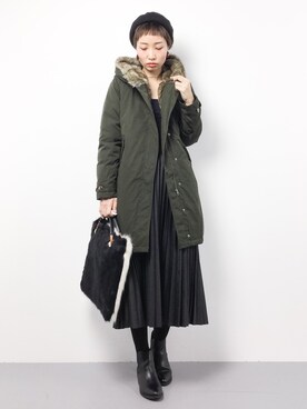 「Right-on（ライトオン）のアイテム（ダウンジャケット/コート）」を使った、COLLENTE(yuco)さん（レディース・168cm）の秋コーディネート